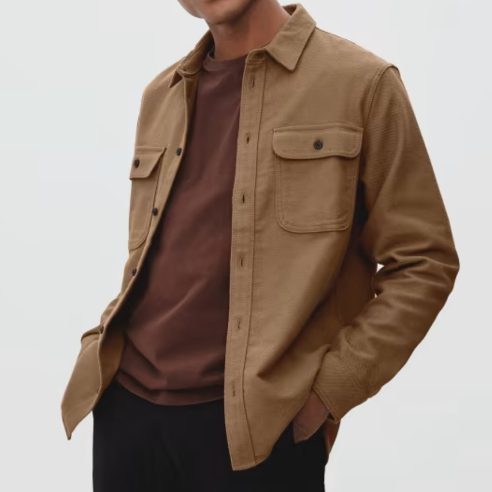 Mens Everlane OverShirt Size M Brown
